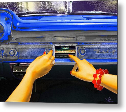 Victor Shelley Metal Print featuring the painting Rock n Roll Radio by Victor Shelley