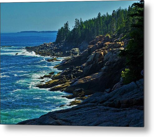 Rockport Metal Print featuring the photograph Rockport Shoreline by Lisa Dunn