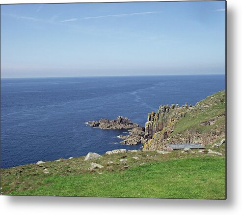 Land's End Metal Print featuring the photograph Rocky Coastline at Land's End by Jayne Wilson