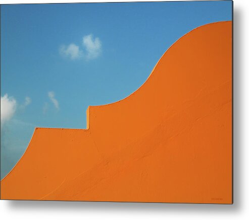 Sky Metal Print featuring the photograph Roofline and Sky - Bermuda by Frank Mari