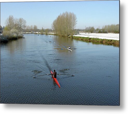 Europe Metal Print featuring the photograph Rowing Practice by Rod Johnson