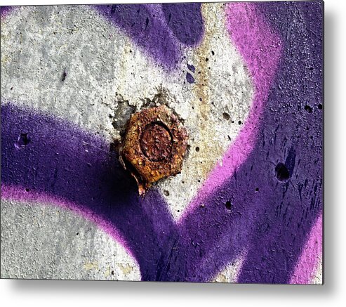 Rust Metal Print featuring the digital art Rusted Nut by Dan Reich