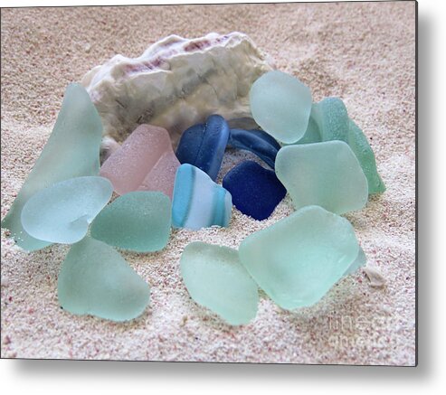 Sea Glass Metal Print featuring the photograph Saltwater Glass by Janice Drew