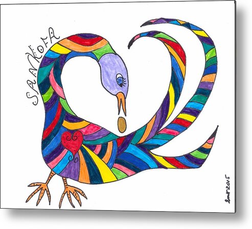 Sankofa Metal Print featuring the painting Sankofa by Stacey Torres