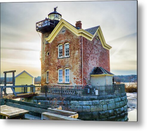 Lighthouse Metal Print featuring the photograph Saugerties Lighthouse by Nancy De Flon