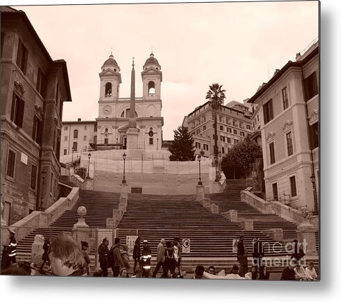 Piazza Di Spagna Metal Print featuring the photograph Scalinata by Tiziana Maniezzo