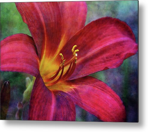 Impressionist Metal Print featuring the photograph Scarlet and Gold Dust 3716 IDP_2 by Steven Ward