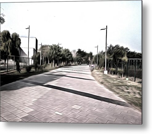 Walking Area Metal Print featuring the photograph Scary walking path by Ashish Agarwal