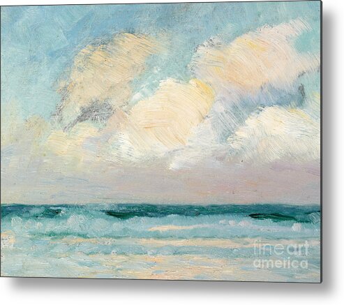 Seascape Metal Print featuring the painting Sea Study, Morning by AS Stokes