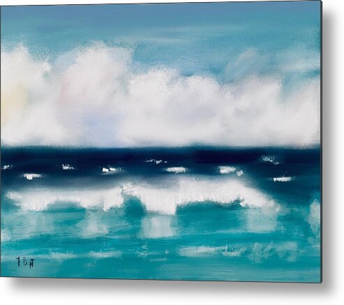 Ipad Painting Metal Print featuring the digital art Seascape In Summer by Frank Bright