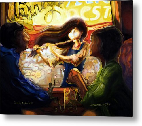 Couple Metal Print featuring the painting Shinig Euphoria by Mike Massengale