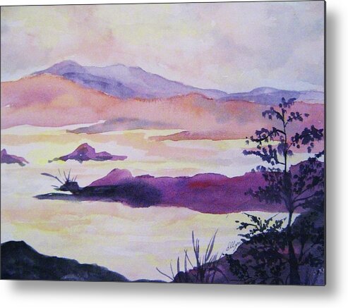Dawn Metal Print featuring the painting Silent Dawn by Ellen Levinson