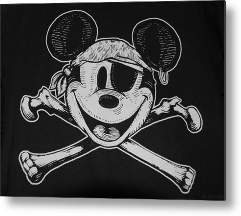 Magic Kingdom Metal Print featuring the photograph Skull And Bones Mickey by Rob Hans