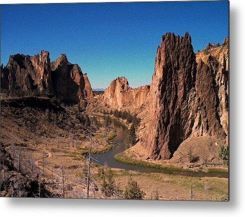 Rock Metal Print featuring the photograph Smith Rock by Lori Seaman