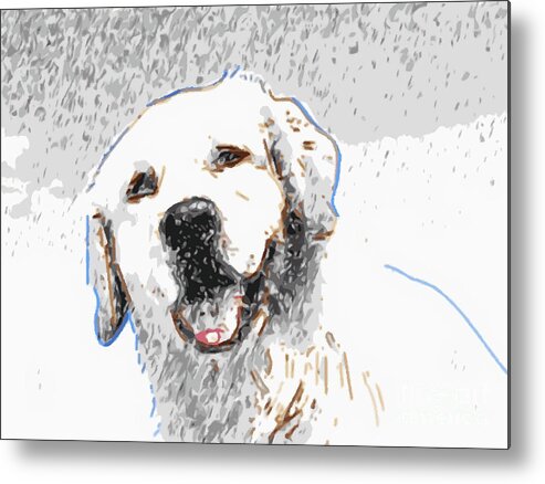 European Livestock Guardian Dogs Metal Print featuring the photograph Snow Dog by Laura Brightwood