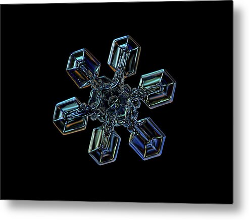 Snowflake Metal Print featuring the photograph Snowflake photo - High voltage III by Alexey Kljatov
