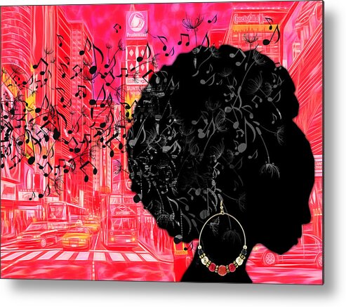 Music Metal Print featuring the mixed media Sound of Music Collection by Marvin Blaine