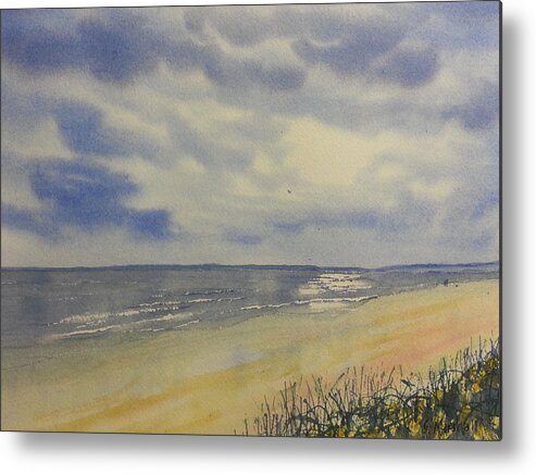 Glenn Marshall Artist Metal Print featuring the painting South Beach from the Dunes by Glenn Marshall