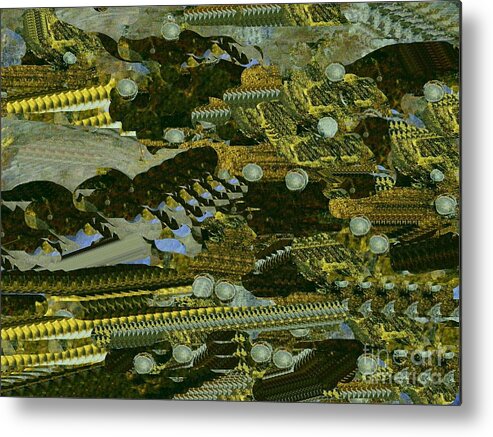  Metal Print featuring the digital art Space Colony 5 by Nancy Kane Chapman