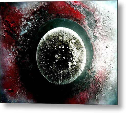 Moon Metal Print featuring the painting Space by 'REA' Gallery