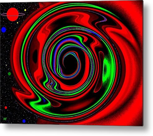 Abstract Metal Print featuring the digital art Space Twister by Will Borden