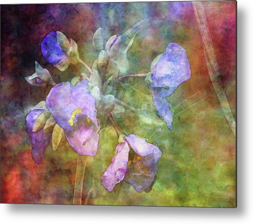 Impressionist Metal Print featuring the photograph Spiderwort 1398 IDP_2 by Steven Ward