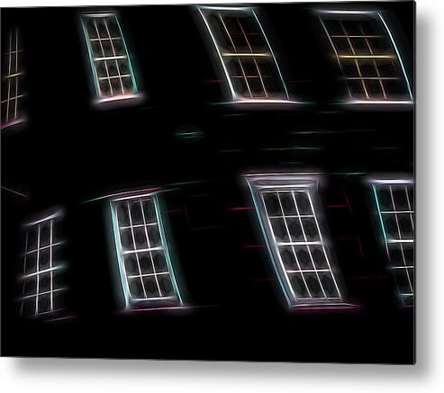 Abstract Metal Print featuring the digital art Spirit Windows by William Horden
