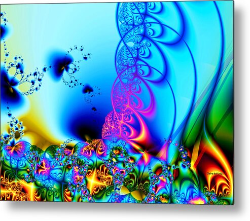 Fractal Metal Print featuring the digital art Spring Breezes by Claire Bull