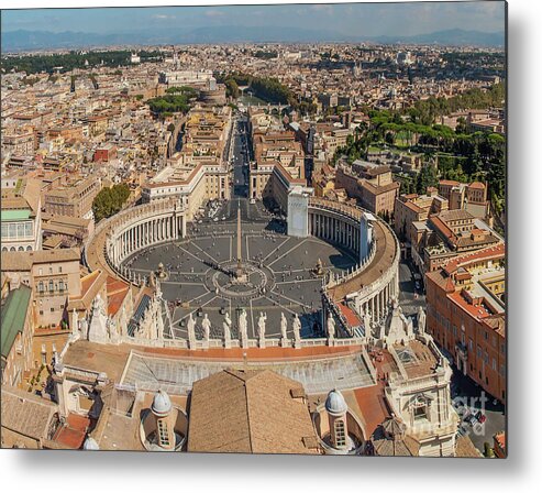 Piazza San Pietro Metal Print featuring the photograph St Peter Cathedral Vatican City Rome by Maria Rabinky