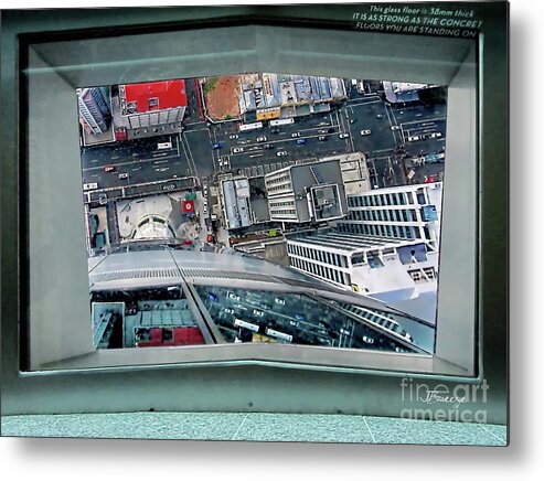 Sky Tower Metal Print featuring the photograph Straight Down Skyline 2 by Jennie Breeze