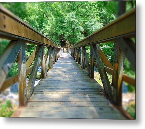 Bridge Metal Print featuring the photograph Straight - Narrow by Richie Parks