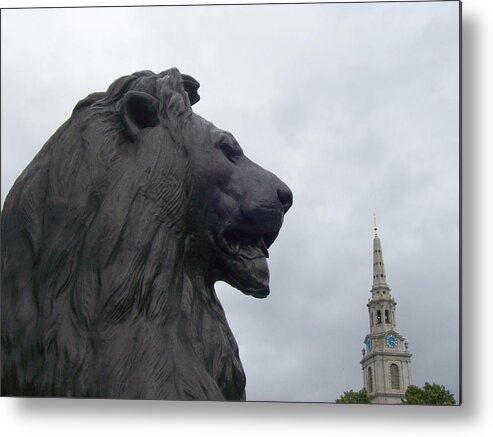 Lion Metal Print featuring the photograph Strong Lion by Mary Mikawoz