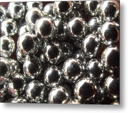 Abstract Metal Print featuring the photograph Study of bb's, an abstract. by Shelli Fitzpatrick