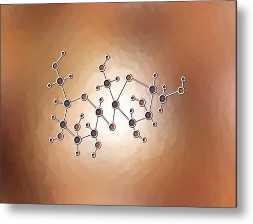 Molecule Metal Print featuring the painting Sugar Molecule by Pet Serrano
