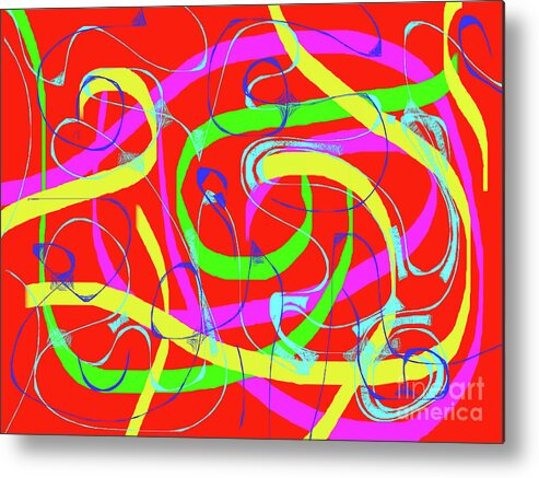 Abstract Metal Print featuring the painting Summer Rhythm by Chani Demuijlder