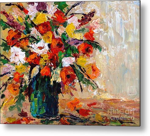 Flowers Metal Print featuring the painting Summer's Riot by Phyllis Howard