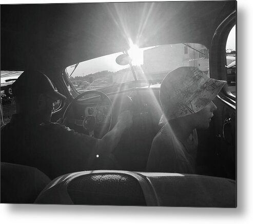 Sunday Drive With Papa Metal Print featuring the photograph Sunday Drive with Papa by Kelly Hazel
