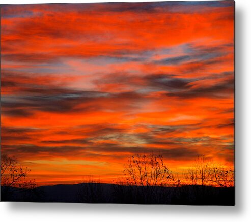 Sun Metal Print featuring the photograph Sunrise in Ithaca by Paul Ge