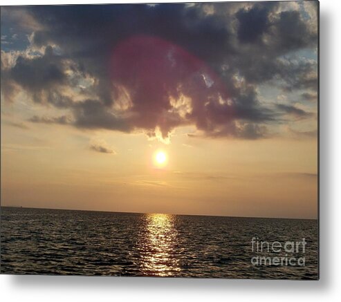 Ocean Metal Print featuring the photograph Sunrise On The Chesapeake by Art By G-Sheff
