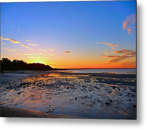 Beach Metal Print featuring the photograph Sunset 1 by Michael Blaine