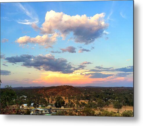 Sunset Metal Print featuring the photograph Sunset at Alice Springs #2 by Pat Moore