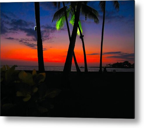 Sunset Metal Print featuring the photograph Sunset at the Big Island of Hawaii by James O Thompson