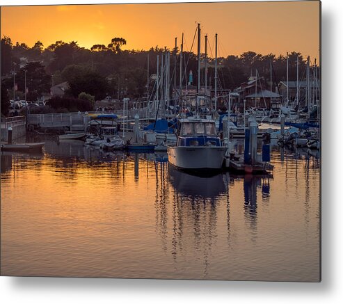 Monterey Metal Print featuring the photograph Sunset at the Marina by Derek Dean