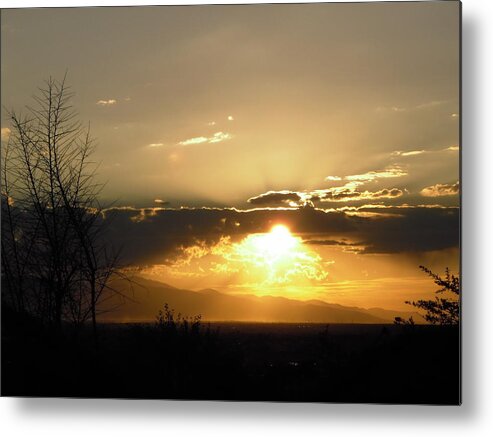 Sky Metal Print featuring the photograph Sunset in Apple Valley, CA by Stephanie Moore