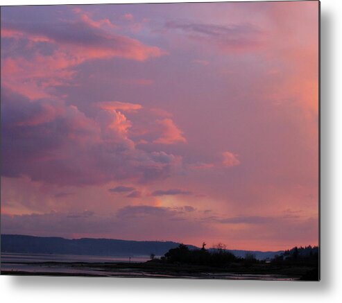 Sunset Metal Print featuring the photograph Sunset on the Hood Canal by Larry Bacon