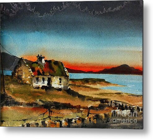 Ireland Metal Print featuring the painting F 707 Inishfree Bay near Ardra, Donegal.. by Val Byrne