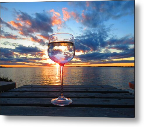 Sunset Metal Print featuring the photograph June Sunset on the River by Dennis McCarthy