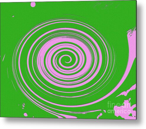 Abstract Metal Print featuring the painting Swirl Abstract 2 by Julia Stubbe