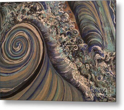 Water Metal Print featuring the painting Swirl by Mastiff Studios