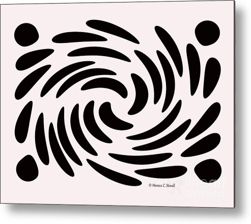 Graphic Designs Metal Print featuring the digital art Swirls N Dots 56 by Monica C Stovall